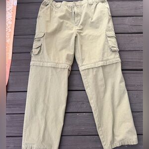Men’s 42 x 32 redhead convertible hiking tactical pants khaki